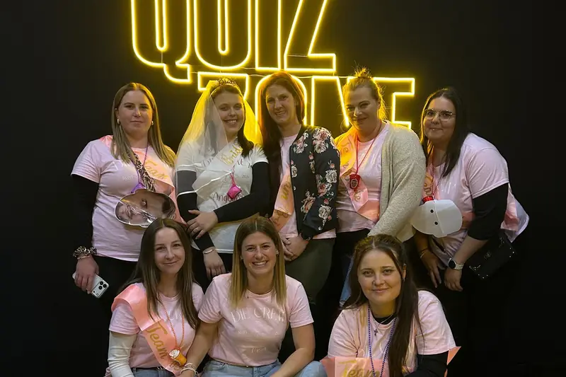 JGA-Gruppe bei einer Quiz-Show